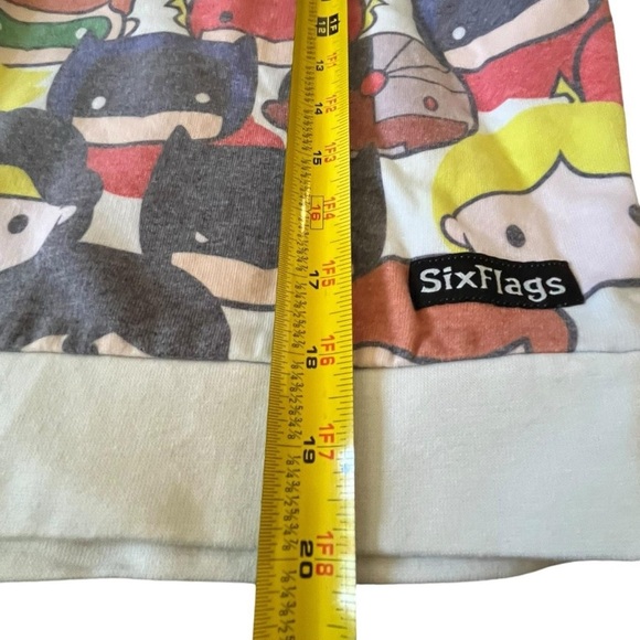 758-Superhero graphic multicoloured crewneck sweatshirt #superhero #sixflags - Picture 6 of 7